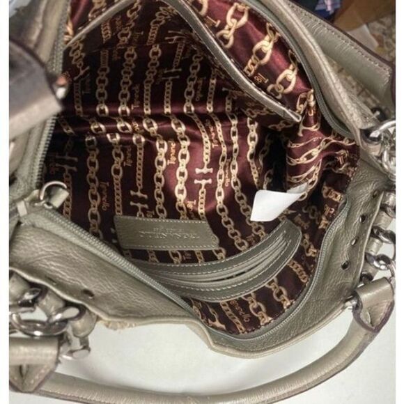 TIGNANELLO Women’s Double Strap Metallic Pebble Leather Handbag 8.5X4.5X…‎ - Picture 6 of 12
